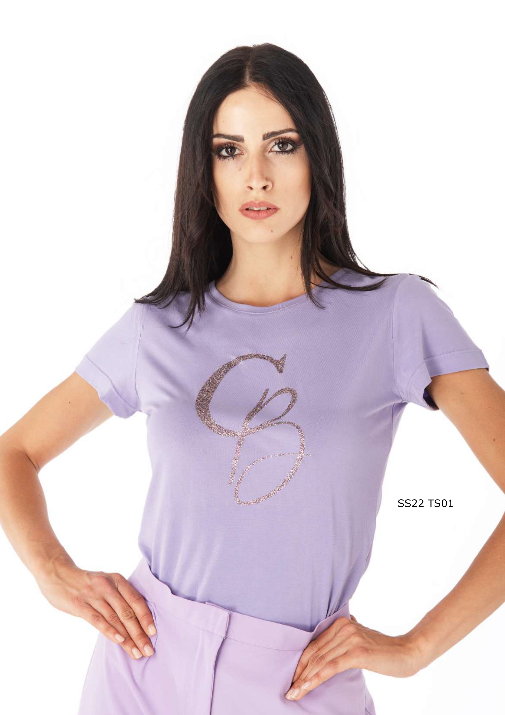 T-shirt donna con logo Christine Bi