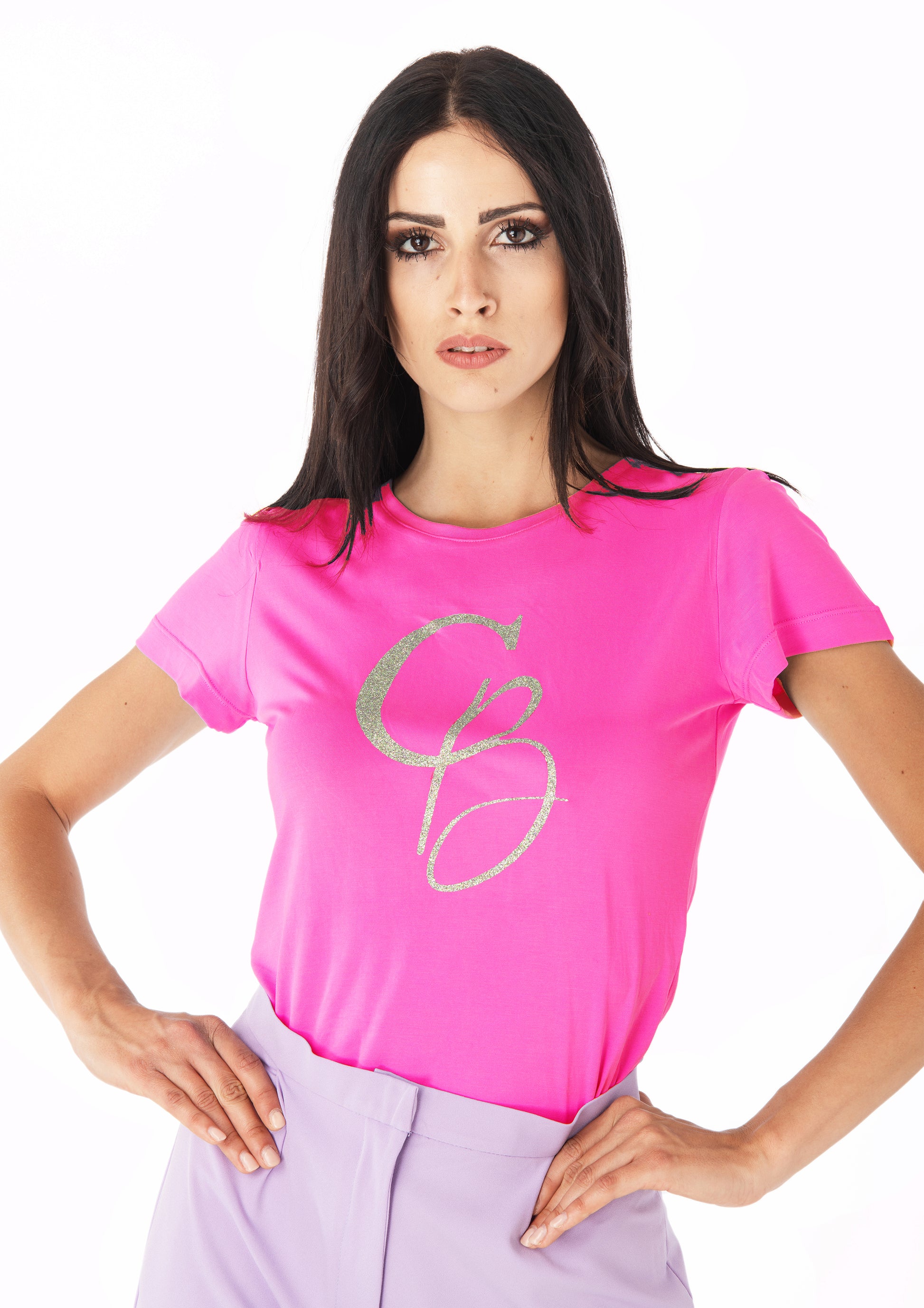 T-shirt donna con logo Christine Bi